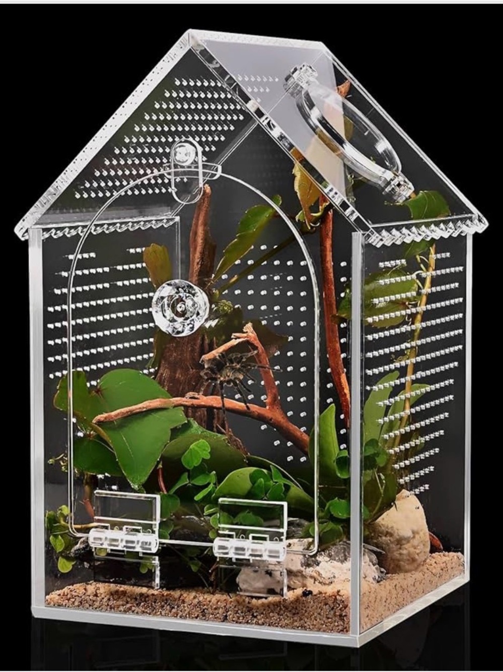 Clear Acrylic House-Shaped small pet enclosure